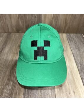 Minecraft Jinx Hat Cap Creeper Baseball Green Youth Adjustable OSFM